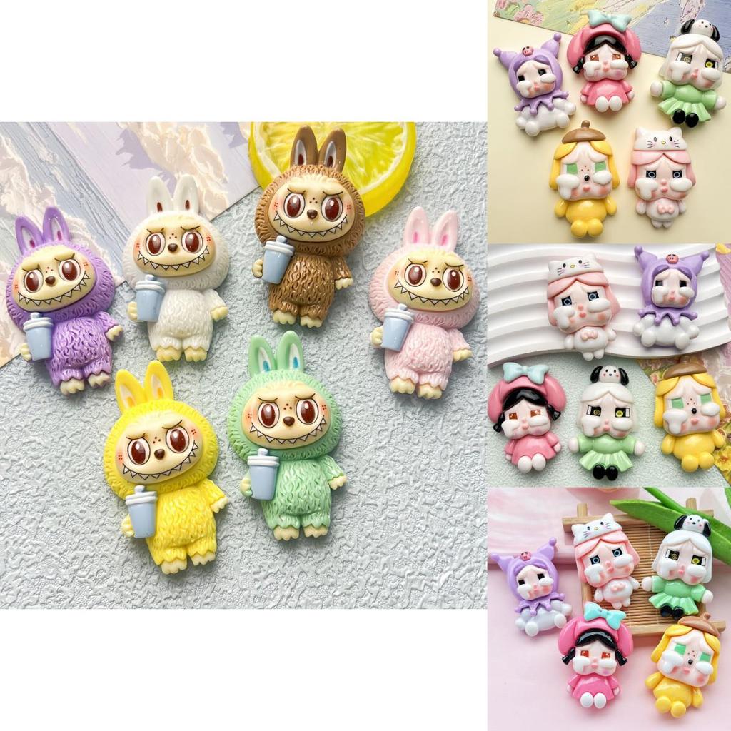 Cute Pink Crying Girl Resin Diy Craft Supplies For Phone Case And Shoe Decoration