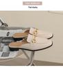 Weiwei Girl Closed-Toe French Retro Mule Slippers, Women's Versatile Flats, Plus Size Available