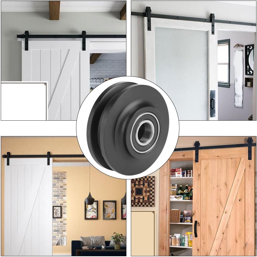 2Pcs Barn Door Pulley for Crane Track - Sliding Door Wheel Closet Hardware Roller
