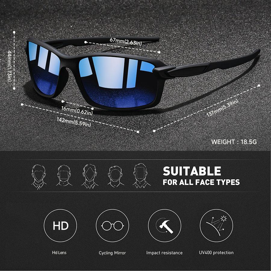 Fashion Vintage Driving Fishing Cycling Sports Sunglasses Men Women Running Mountaineering Sport Man Sun  Glasses UV400 Eyewear