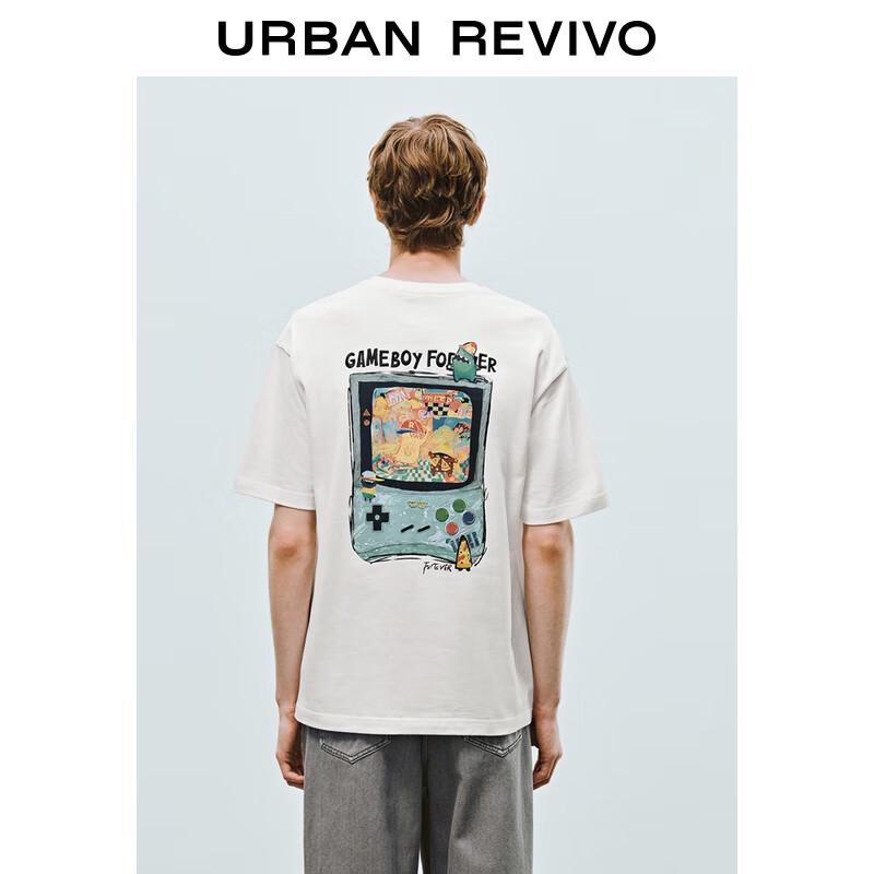 UR Men's Playful Graphic Cotton Crewneck T-Shirt