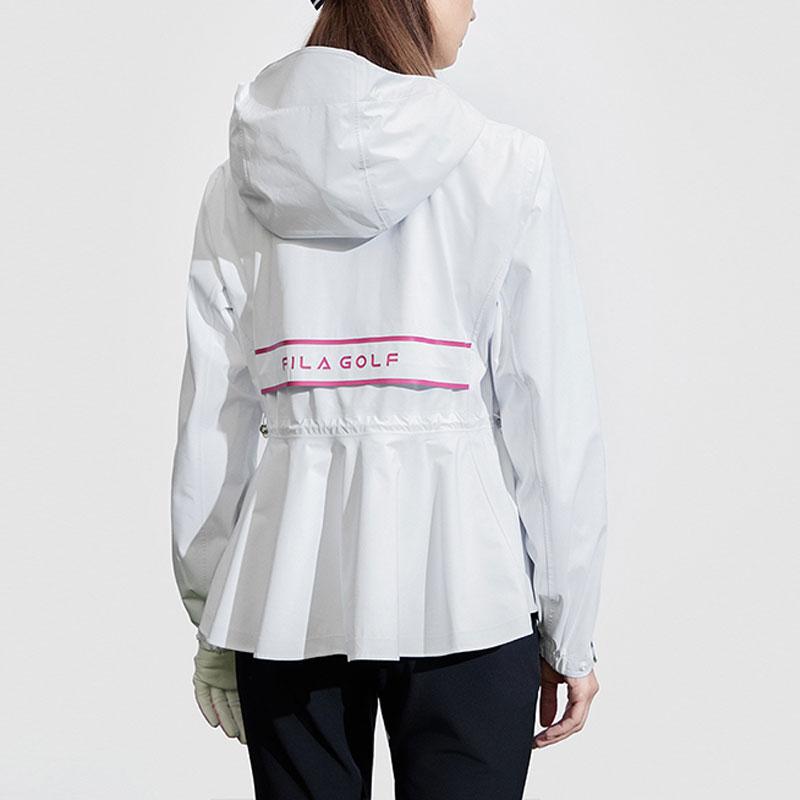 Fila Golf Series Solid Color Hooded Golf Woven Jacket Women Jackets Jade-White A11W415710F-WT