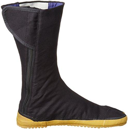 Moonstar Tabi Socks with Zipper, 2E, Men's and Women's, Easy Tabi, Black, Size 24cm