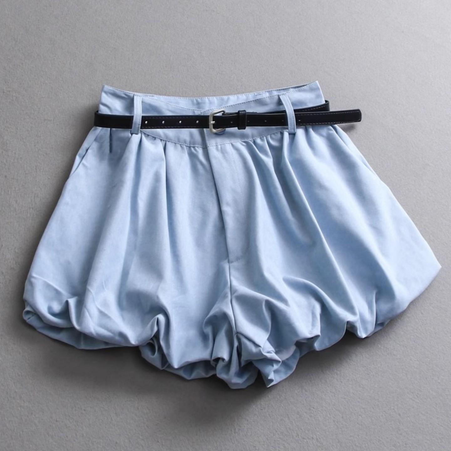 Plus Size Korean-Style A-Line Bud Bloom High-Waisted Sweet Slimming Autumn Shorts for Women XL