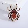 Pavoučí brož Lesklý kamínkový dekor Realistický tvar pavouka Oblečení Dekorace límce Antikorozní slitina Lehké oblečení Šperky Dárek pro dámu