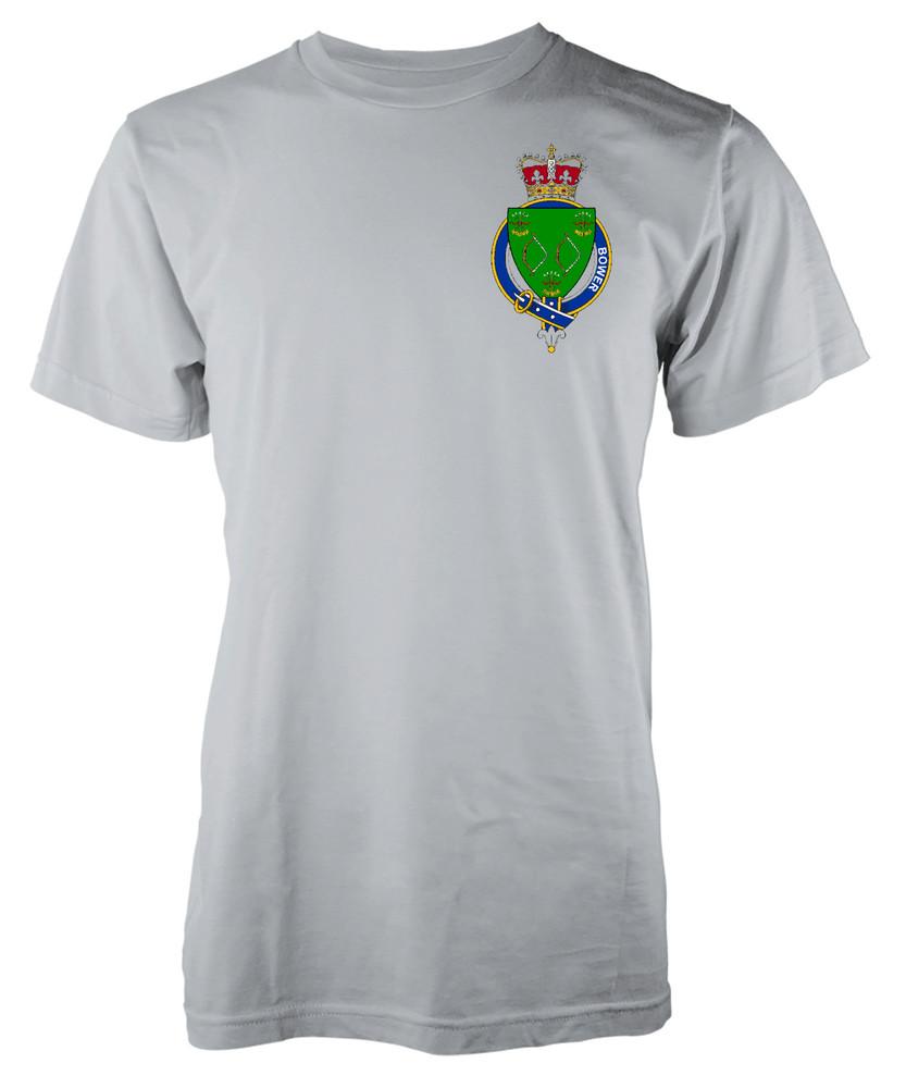 

Personalised Bower Scottish Family Name T-Shirt Crest Badge Coat Of Arms Adult M