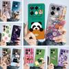 Für Infinix Note 40 Pro Plus Handyhülle Niedlicher Panda Flüssigsilikon KameraSchutzhülle Für Infinix Note40 Pro+ Funda Carcasa