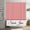 Personalized Red Dot Shower Curtain Custom Name Bath Decor Hotel Bathroom Shower Doors Waterproof Washable Home Decoration Sarah