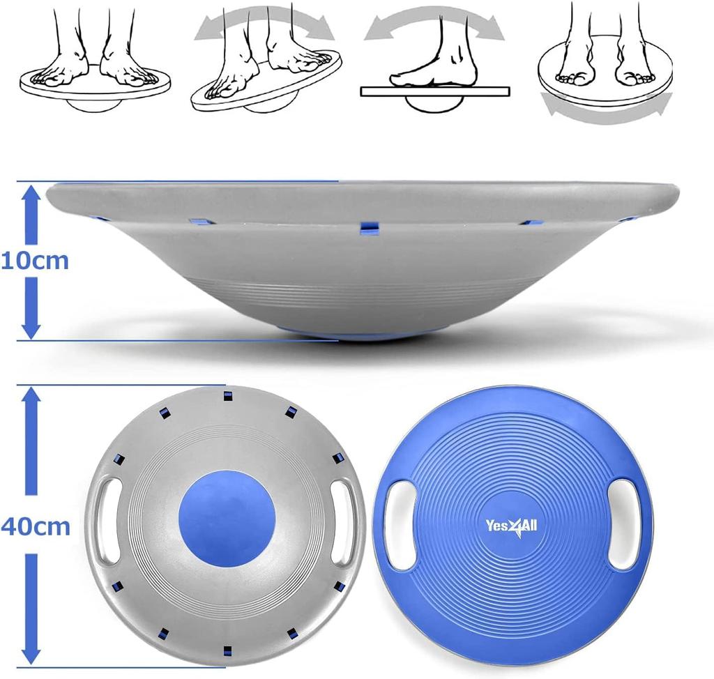 Yes4All Wobble Balance Board, 40cm Teal, Plastic, for Balance Training [Officially Imported from Japan] GW8K