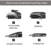 8PCS Travel Luggage Case Bags Polyester Compression Packing Cubes Organizer Pouches for Makeup,Toiletries,Clothes