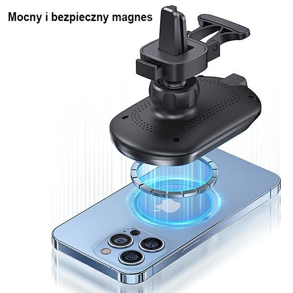 USAMS Magnetic Induction Holderwireless Charging 15W For Vent. Black Cd182Zj01 (Us-Cd182)