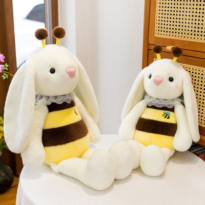 Brinquedo de pelúcia criativo de coelho, boneca de coelho fofa, boneca calmante para presente de namorada