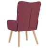 Armchair Burgundy Red 63 X 67 X 94 Cm Fabric and Plywood