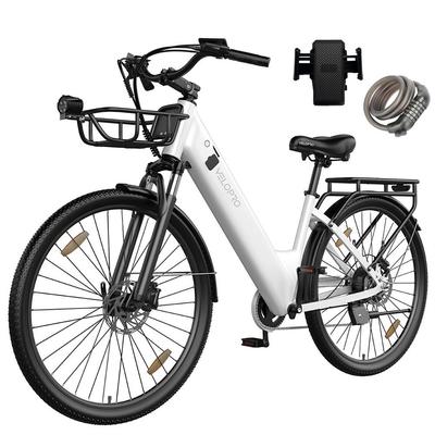 Electric Bicycle Pixar C1 Pro 250W Motor Hydraulic Disc Brakes Top Speed 25Km/h 27.5" Tire Urban Commuter Electric Bike 36V 18Ah LCD Display 7 Speed