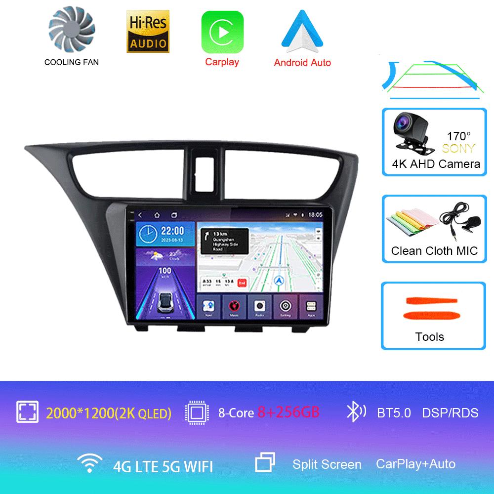 For Honda CIVIC Hatchback 2012 - 2017 Car AutoRadio Android Multimedia Video Player Navigation GPS Stereo HU No 2 Din 2din