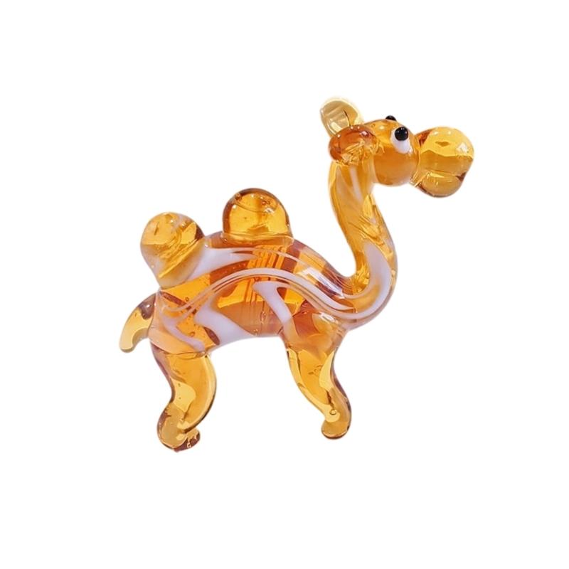 Handmade Camels Statue Glass Camels Figurines Art Glass Animal Miniature Figurines for Collectibles,Home Decoration,