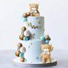 Luxury Bear Cake Decoration Baby Bear Baby Shower Cake Topper Bears Train Cake Decoration Baby Shower Birthday Cake Decoration