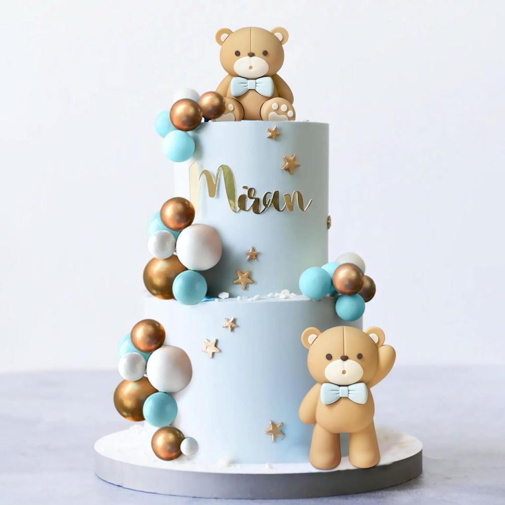 Luxury Bear Cake Decoration Baby Bear Baby Shower Cake Topper Bears Train Cake Decoration Baby Shower Birthday Cake Decoration