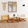Day and Night - Day and Night Garden Furniture 6 Pcs Cream Cushions Solid Acacia Wood