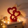 Sweet Double Heart Ornament Lovers Gifts Love Miniature Decoration Hollow Heart Models  Wedding