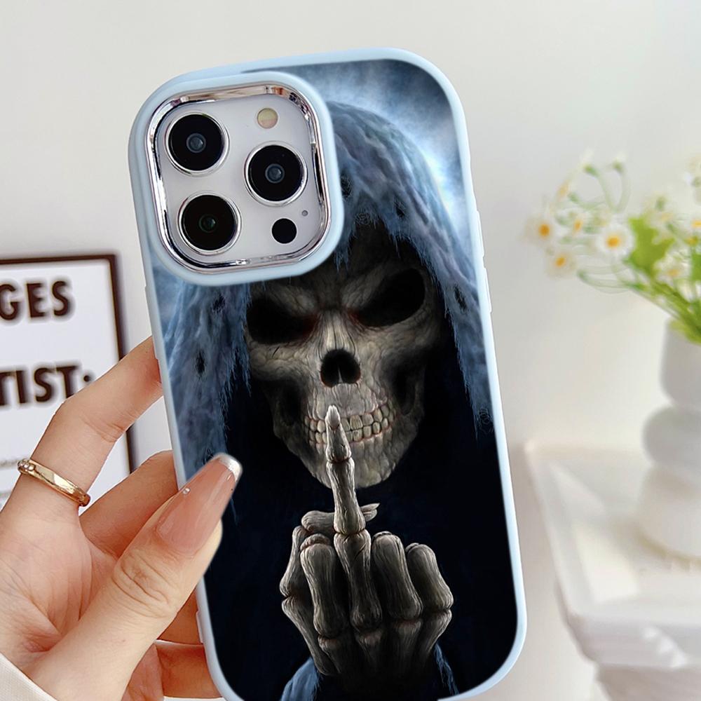 LZ13 Death Prayer Grim Reaper Skull Soft Phone Case for Samsung S24 Ultra S23 Plus A16 A54 A34 A06 Infinix Hot 40 30i Lens Protection Shockproof Cover