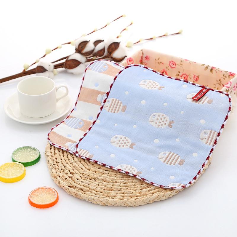 25 x 25 cm, quadratisches Handtuch aus reiner Baumwolle, 6-lagiges kleines Handtuch, Kindergarten-Wischtuch, Gaze-Taschentuch, kleines quadratisches Handtuch aus Baumwolle, Speicheltuch