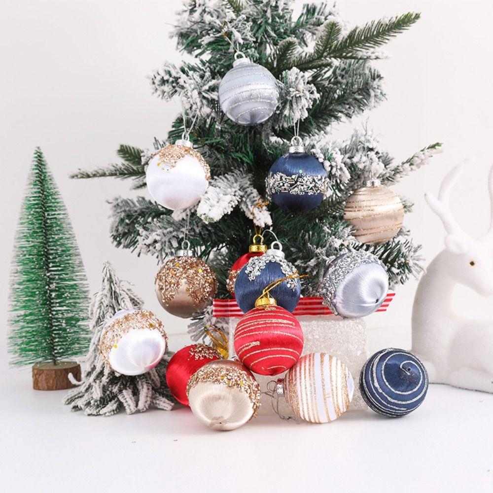 

12pcs Delicate Christmas Ball Set Shatterproof Hanging Ornament Window синій