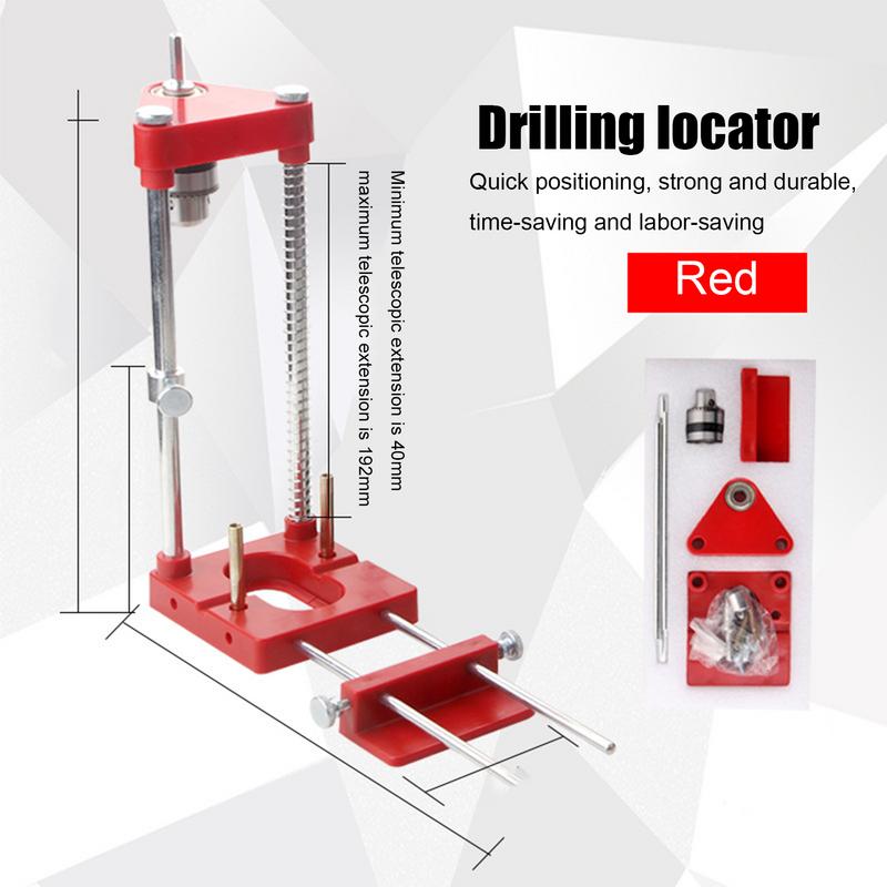 Electric Drill Hole Locator Woodworking Drill Locator Adjustable Punch Locator Hole Drill Stand Positioner Dowel Jig Puncher