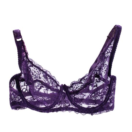 Sexy Lace Bra with Shoulder Strap Breathable Seamless Fit Hollow Out Bralette Push-up Bra Embroidery