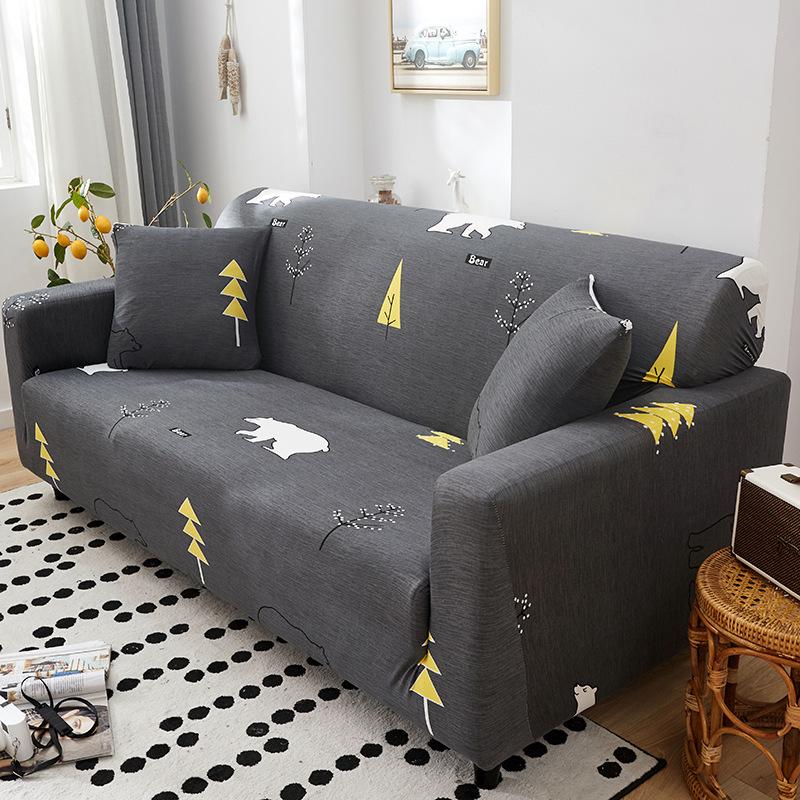 Printed Stretch All-Inclusive Sofa Cover Washable Stretch Sofa Dustproof Jacket Sofa Slipcover