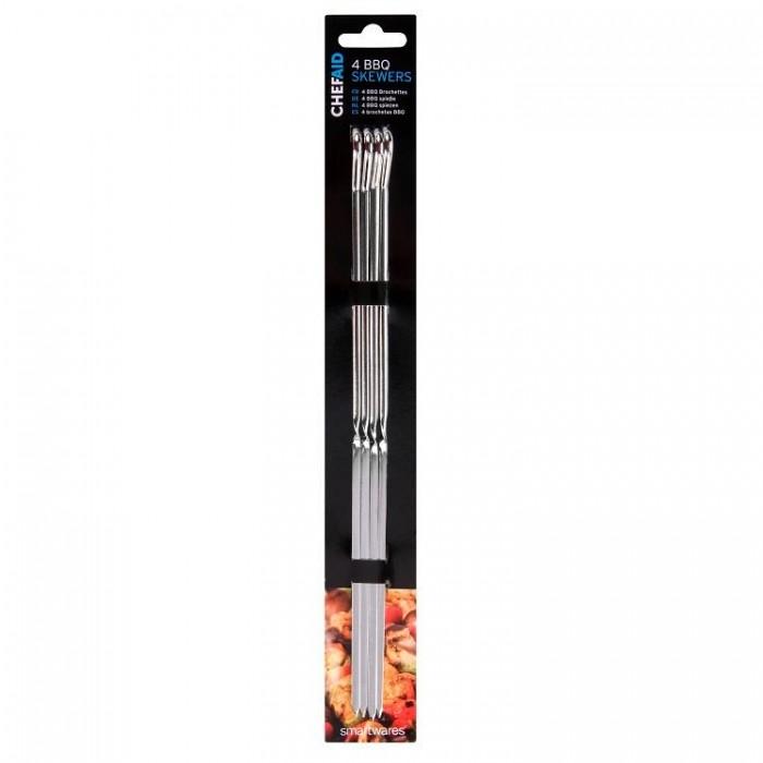 Chef Aid BBQ Skewers Metal 4pk