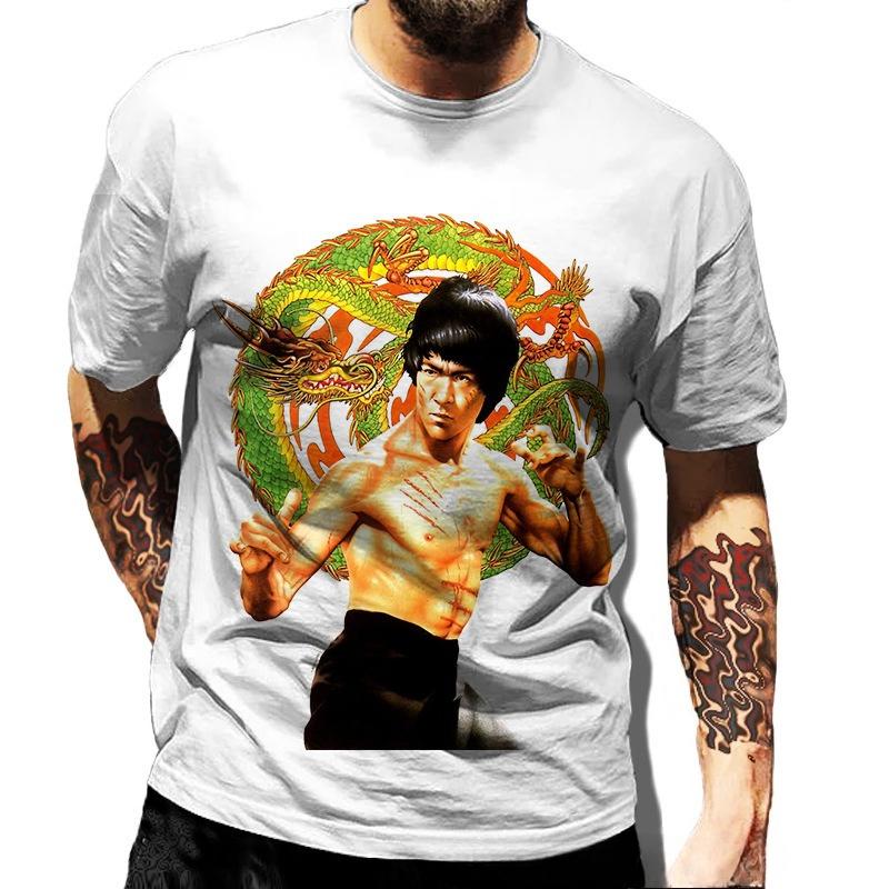 Modisches Herren-Rundhals-Kurzarm-3D-Casual-Farbprint-Casual-Kurzarm-Rundhals-T-Shirt