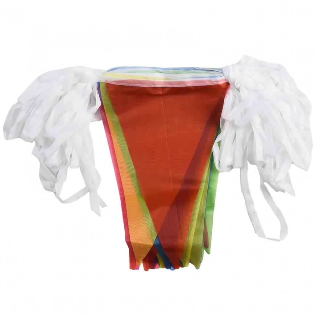 100 Flags Triangle Flags 50 Meters Banner Pennant Large 14*21CM Outdoor Decor