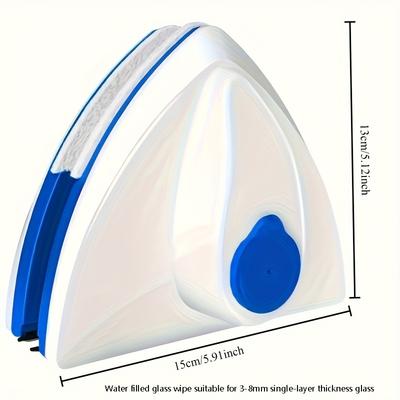 1 peça Limpador de Janelas Magnético de Alta Resistência com Tanques Duplos de Água e Sistema de Rodo - Limpeza Automática dos Dois Lados, Construção em ABS