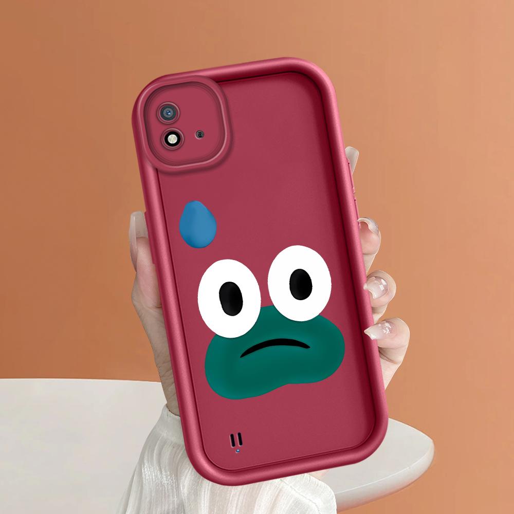 Soft Silicone Square Ladder Printing Pattern Phone Casing Full Cover Camera Shockproof Protection Rubber Case for OPPO Realme