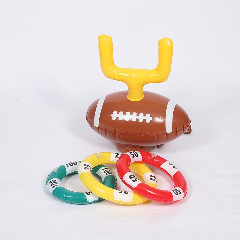 

Children Inflatable Turkey Rings Party Party Interactive Inflatable Toys Christmas Turkey Coil Throwing Toys зелений