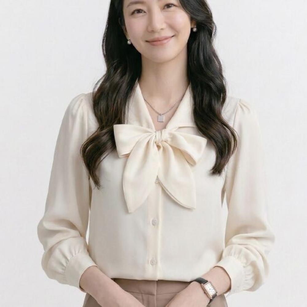 Navava Women S Ribbon Collar Long Sleeve blouSe Nb3123
