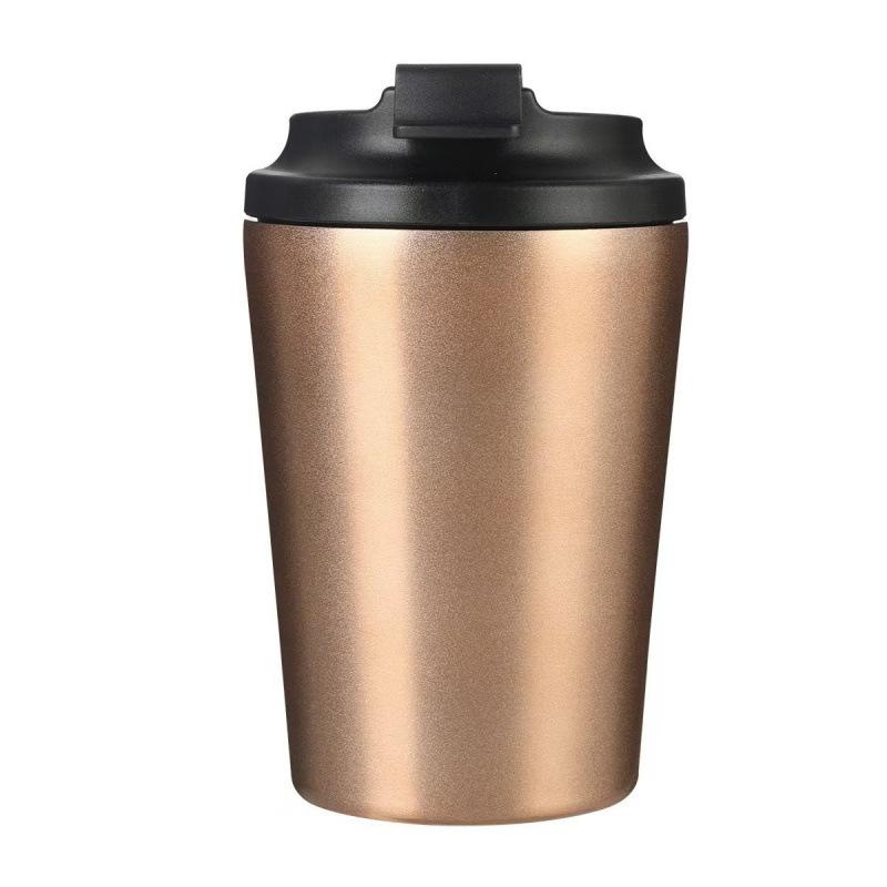 Simple American Double-Layer Mini Stainless Steel Thermal Insulation Vacuum Coffee Cup, Small Office Portable Direct Drinking Milk Cup
