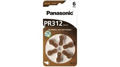 Hearing Aid Batteries Pr312 / Pr41 1.4V / Blister 6pcs./