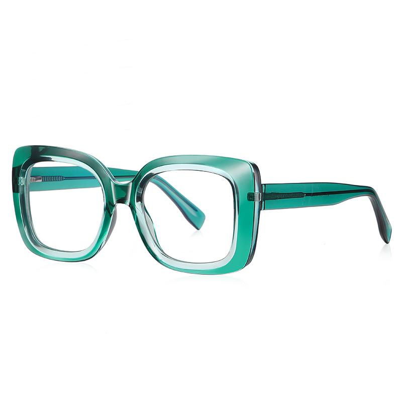 Pink Frame Square Finished Glasses Nearsighted Women  Spring Hinge Square Prescription Spectacles Power 0 -0.5 -0.75 To -6.0