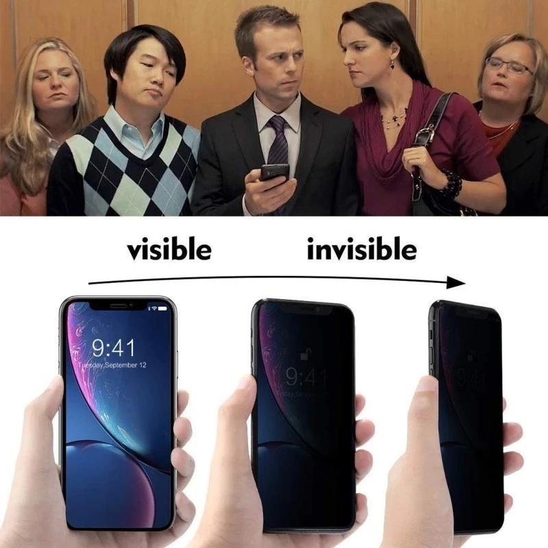 Privacy Hydrogel Film, 2 Pieces, for iPhone 14 13 12 11 15 16 17 Pro Max Plus Mini Anti-Spy Screen Protector for iPhone X XR XS Max