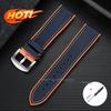 Premium TPU Rubber Nylon Sailcloth Hybrid Watch Strap 18mm 19mm 20mm 21mm 22mm 24mm for Casio for Seiko Band Waterproof Bracelet