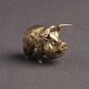 Brass Flying Pig Statue Copper Chinese 12 Zodiac Home Decoration Retro Lucky Animal Figurine Small Table Desk Ornaments