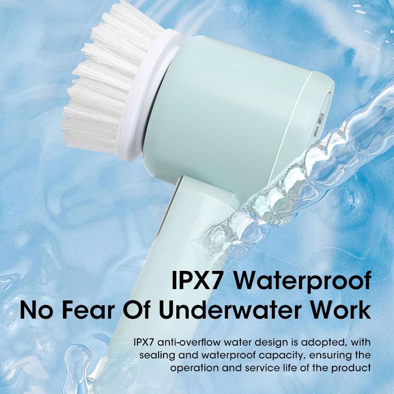Home Electric Cleaning Brush Multifunctional 3-in-1 Foldable Rechargeable Rotary Scrubber Kitchen Toilet Balcony Cleaning Tool