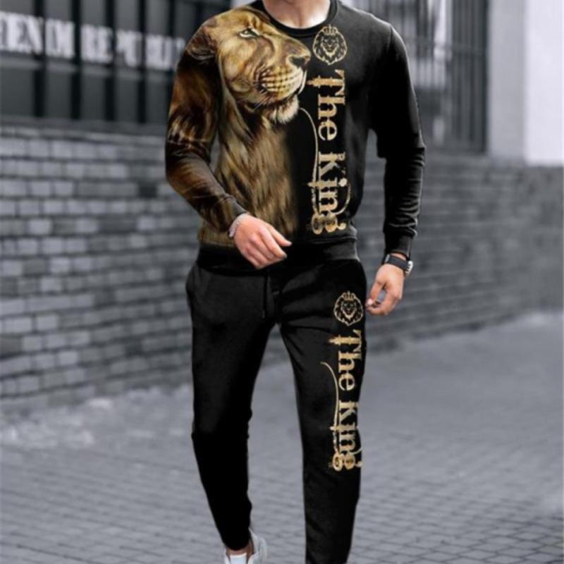 

Повседневные спортивные костюмы Route 66, мужская одежда, спортивный костюм, уличная одежда + футболка с длинными рукавами, спортивная одежда, спортивные штаны с 3d принтом, мужской комплект