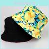 Tropical Fruit Patterned Colorful Basin Hat Reversible Wear Outdoor Protect Sun