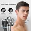 Men's Whole Body Wash Electric Shaver Six-Bade Head Shaver Multifunction LCD Digital Display Shaver