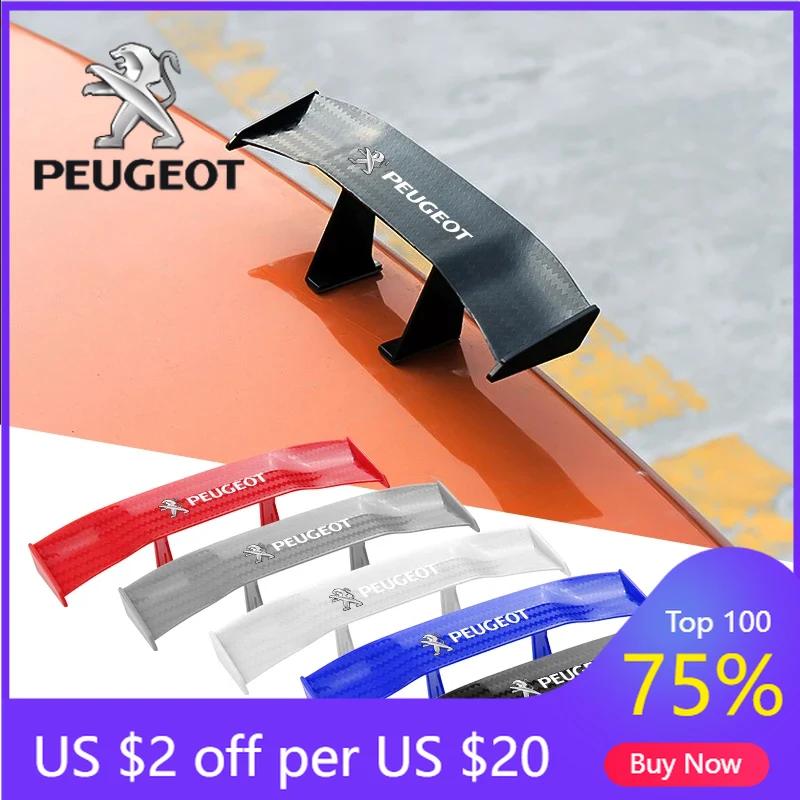 2026 Gorąca Naklejka Samochodowa Modny Mini Spoiler Tylny Skrzydło Canard Skrzydiełko Ogonowe ABS Węglowy Do Peugeot 208 306 307 308 407 408 508 2
