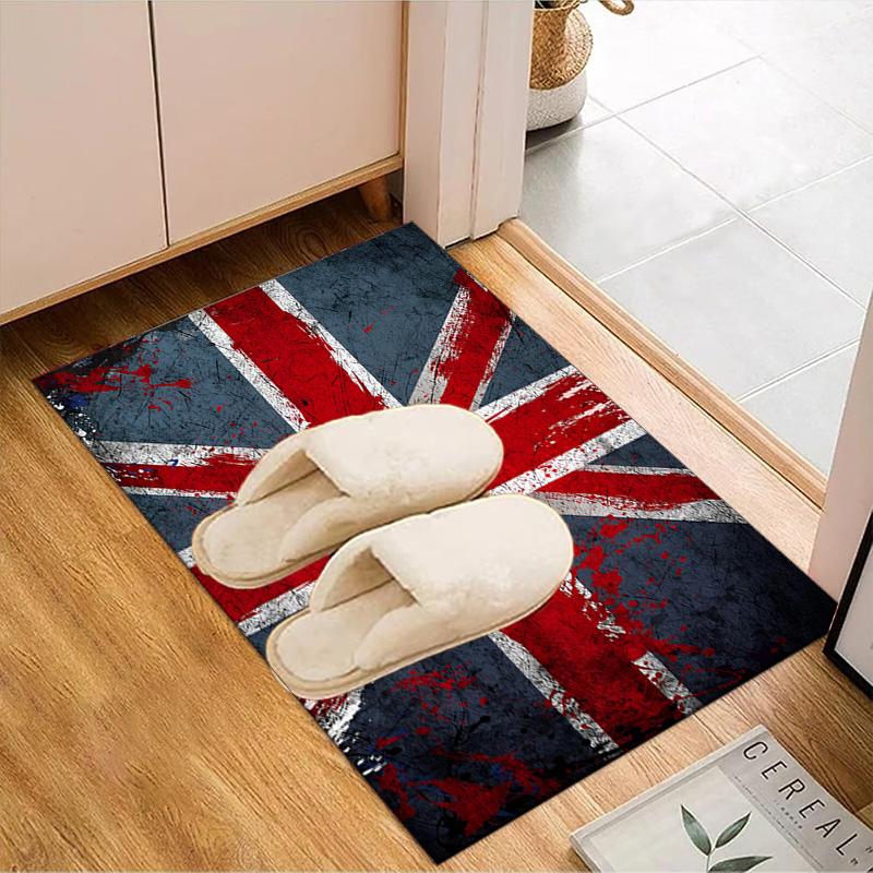 British Flag Artwork Rug Office Floor Mat - Machine Washable for Bedroom, bedroom, livingroom, Room Decor Fan Gifts Christmas