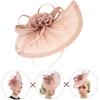 Milisten Hauts de Mariée Chapeau Bandeau Fascinator en Tulle Rose Nude, Accessoire de Tête pour Fête de Thé de Mariage pour Femmes, 1 pièce Accessoire pour Occasion Spéciale pour Banquet et